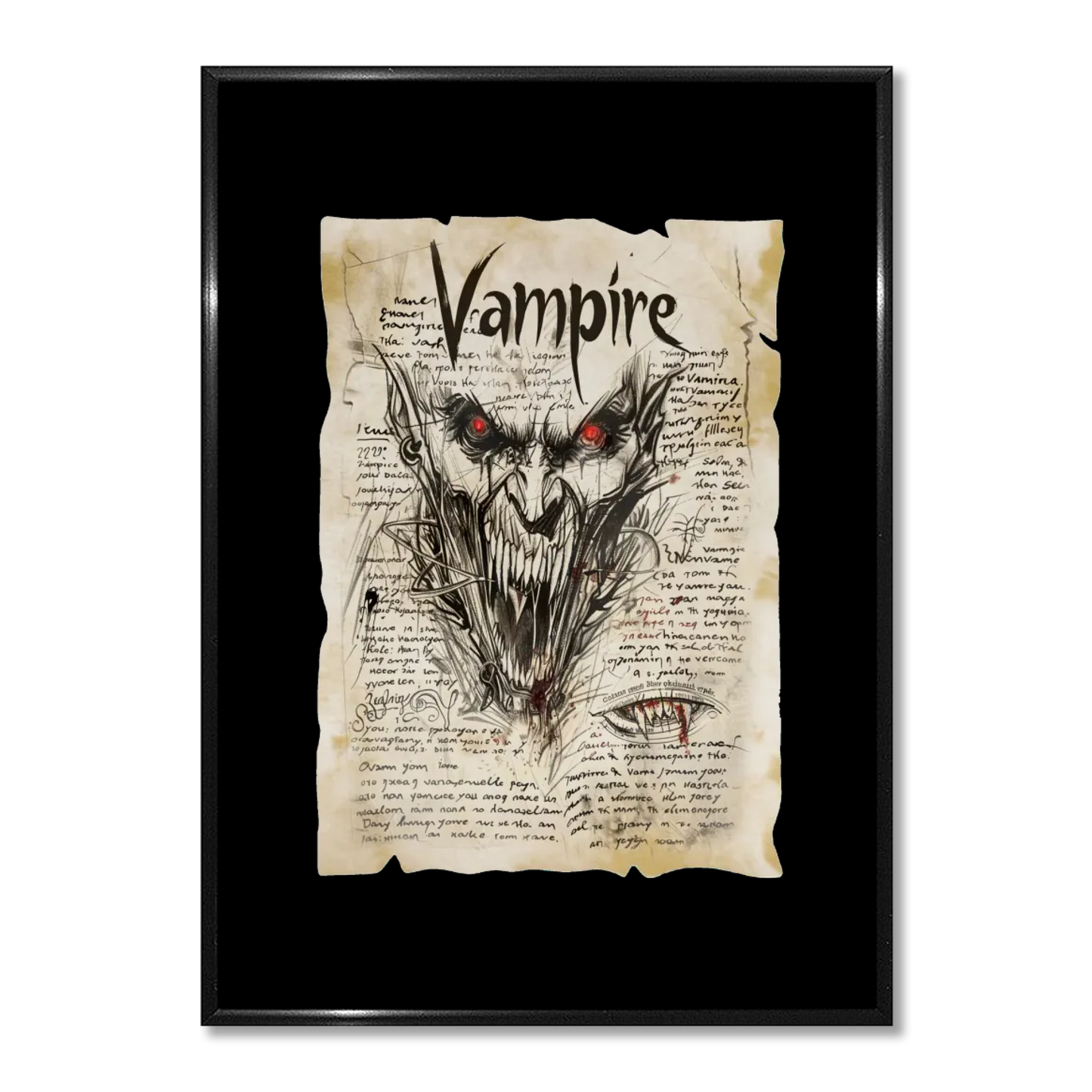 Wall art - Ready-made design - Page torn out of spellbook