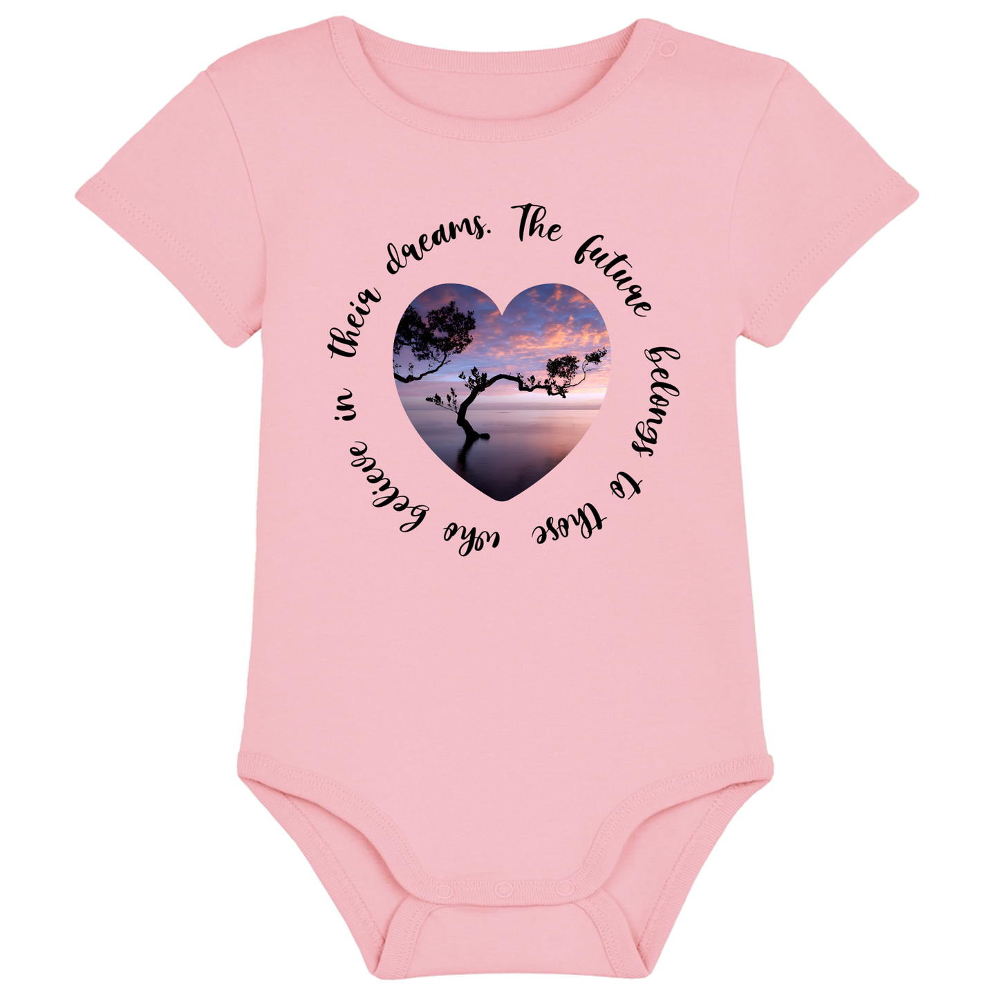 Baby bodysuit - Your Design - Image in a shape with circular text