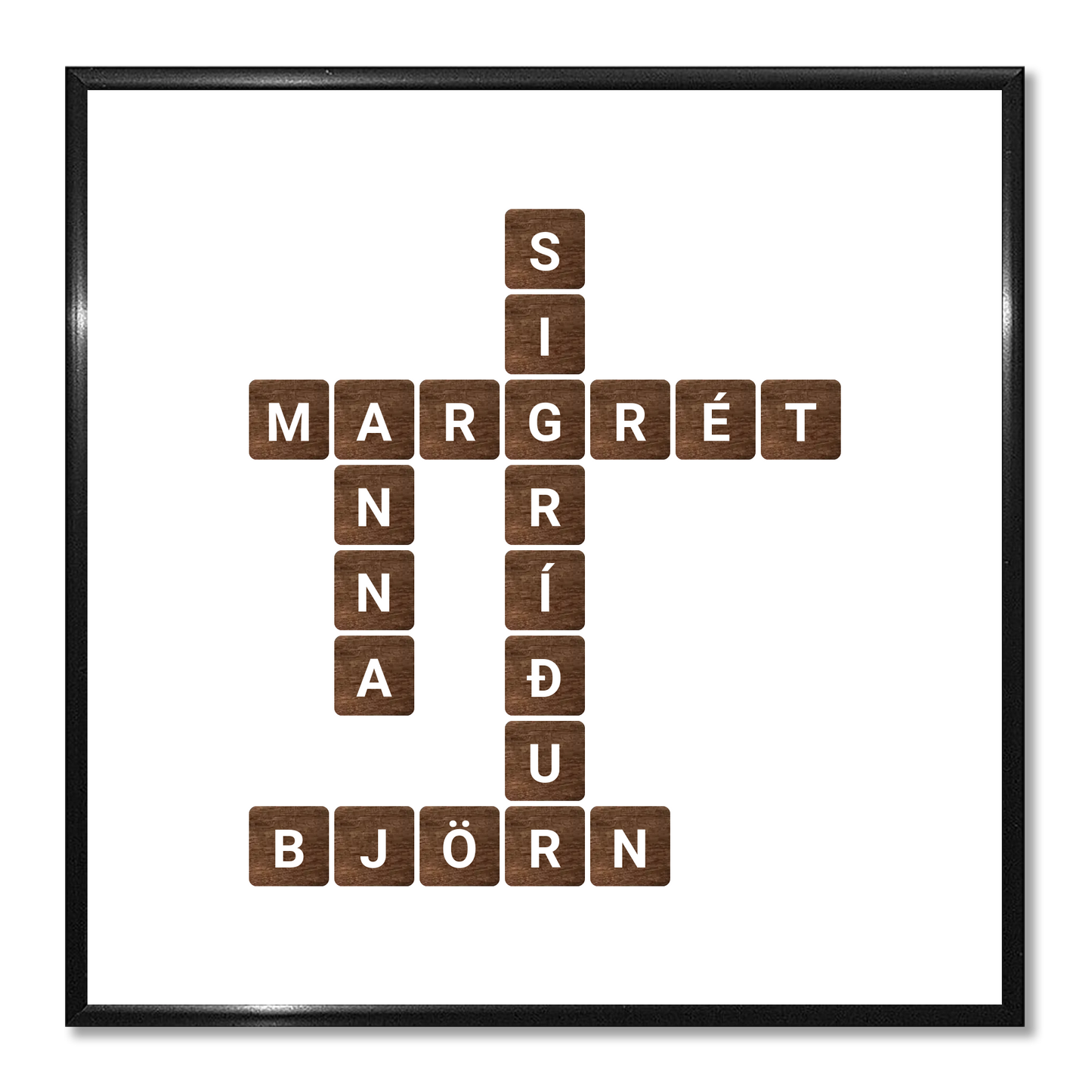 Veggmynd - Breytileg hönnun - Scrabble