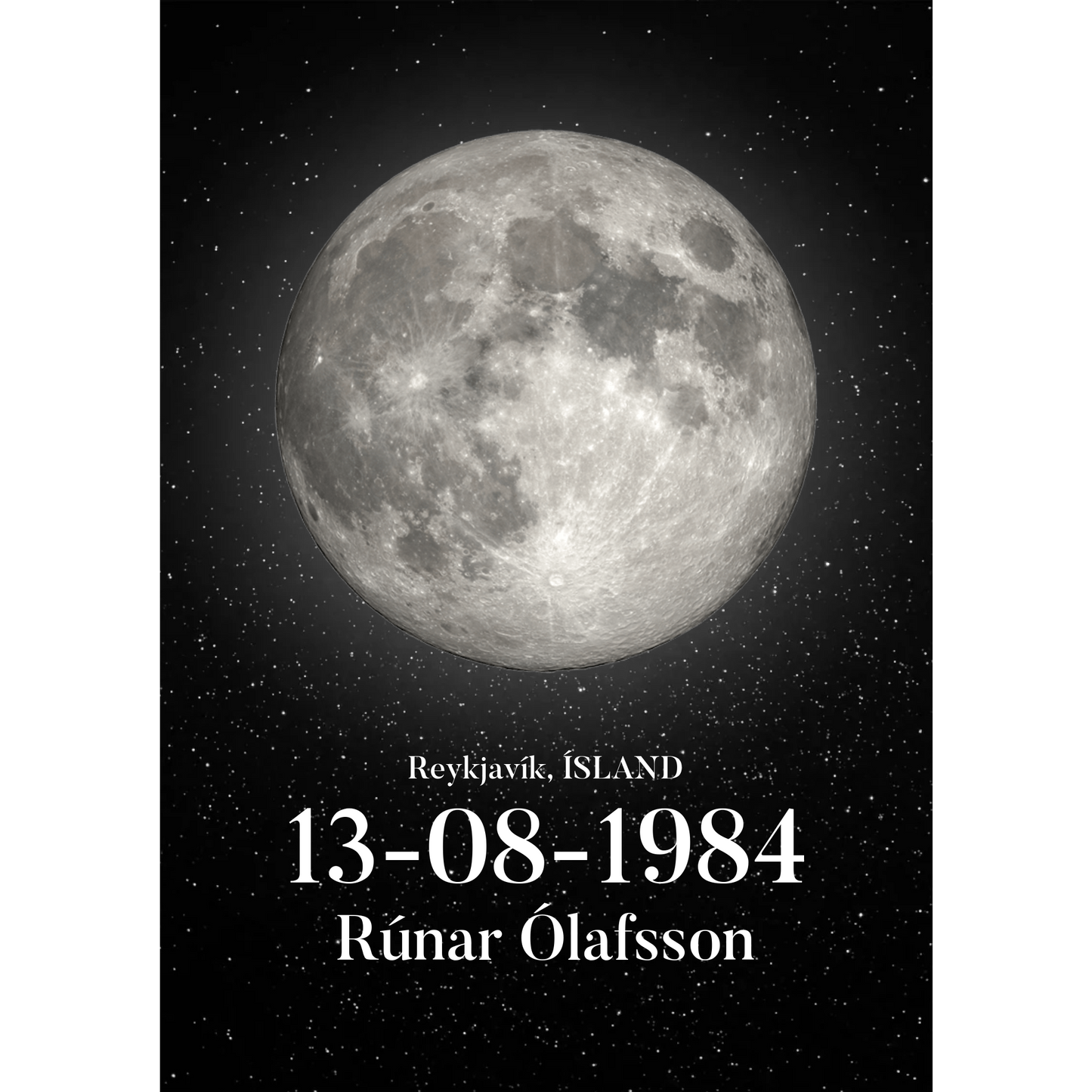 Wall art - Changeable design - The Moon - Version 1