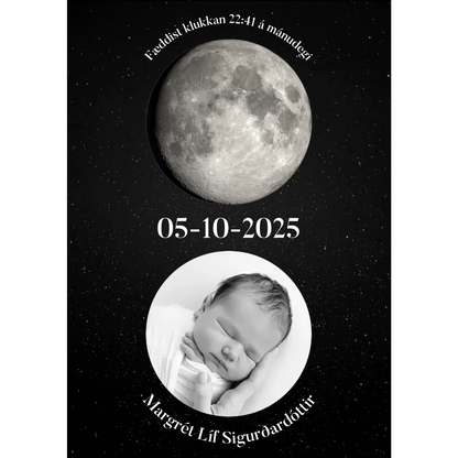 Wall art - Changeable design - The Moon - Version 2