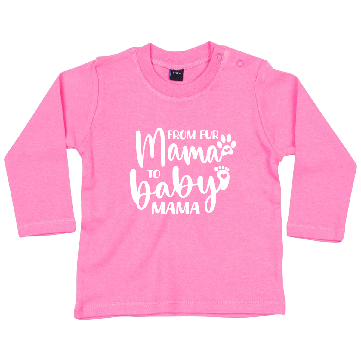 Design on a long sleeve baby shirt