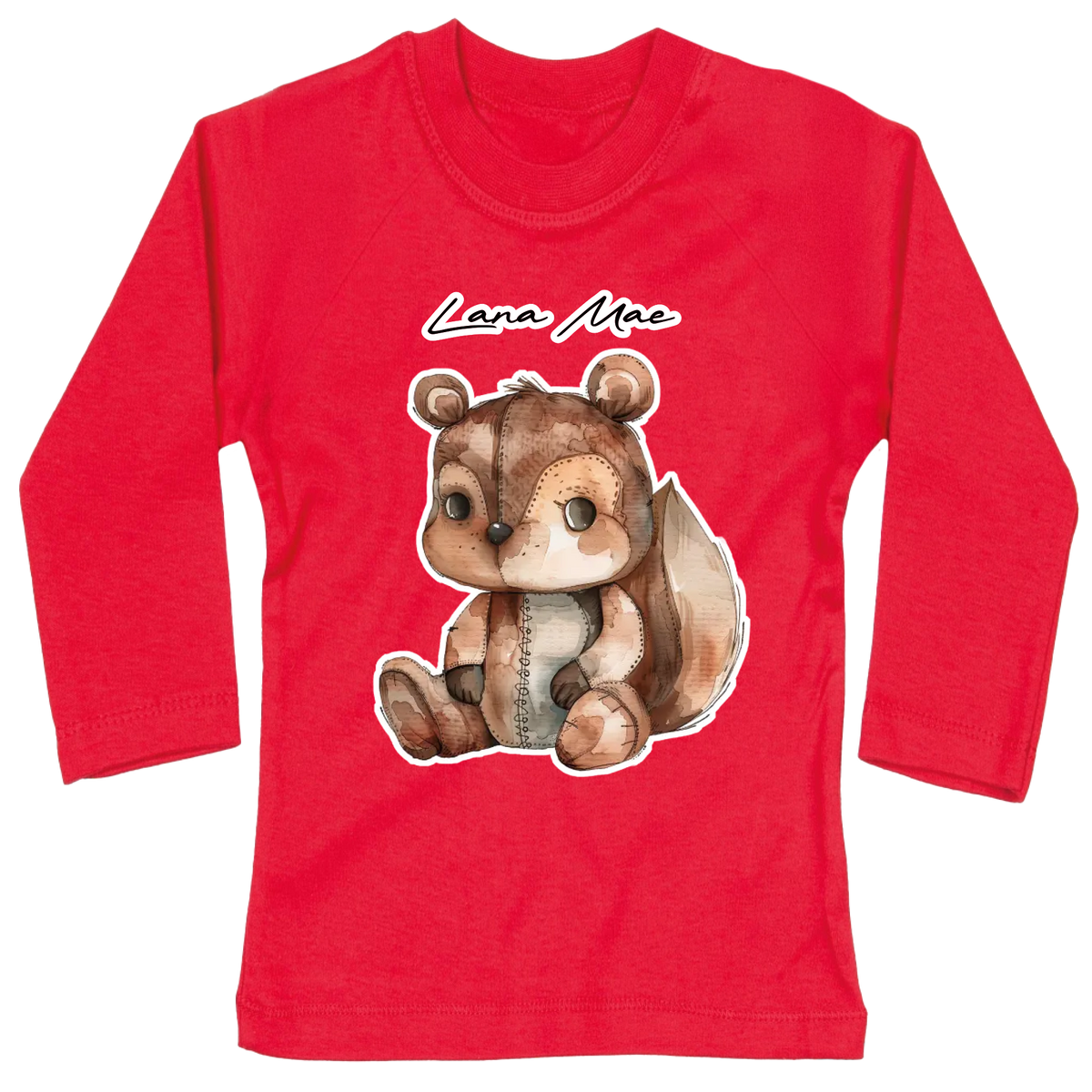 Design on a long sleeve children shirt