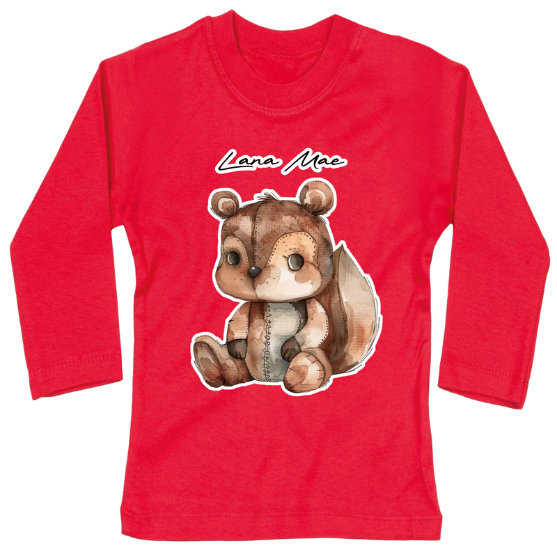Design on a long sleeve children shirt