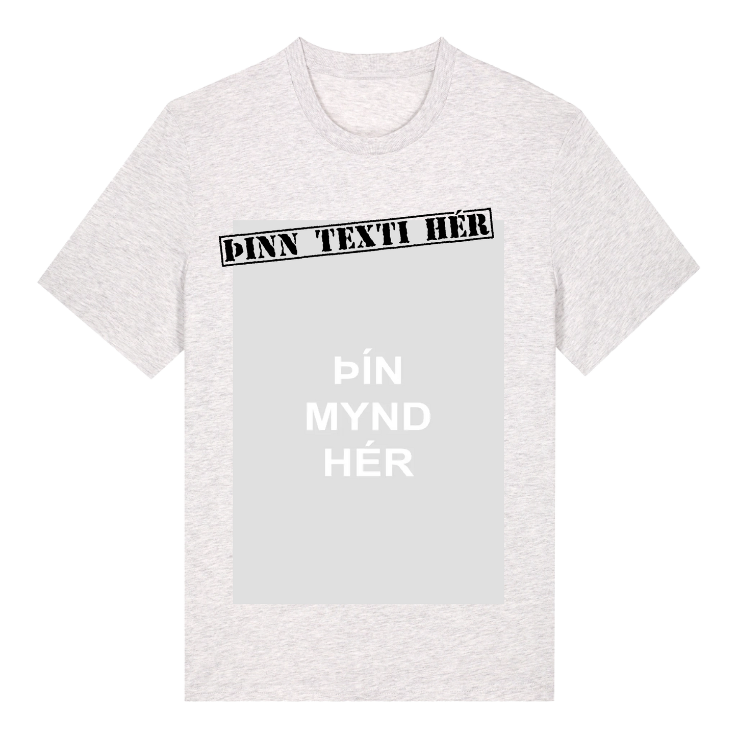 Bolur - Breytileg hönnun - Mynd með stimpil texta