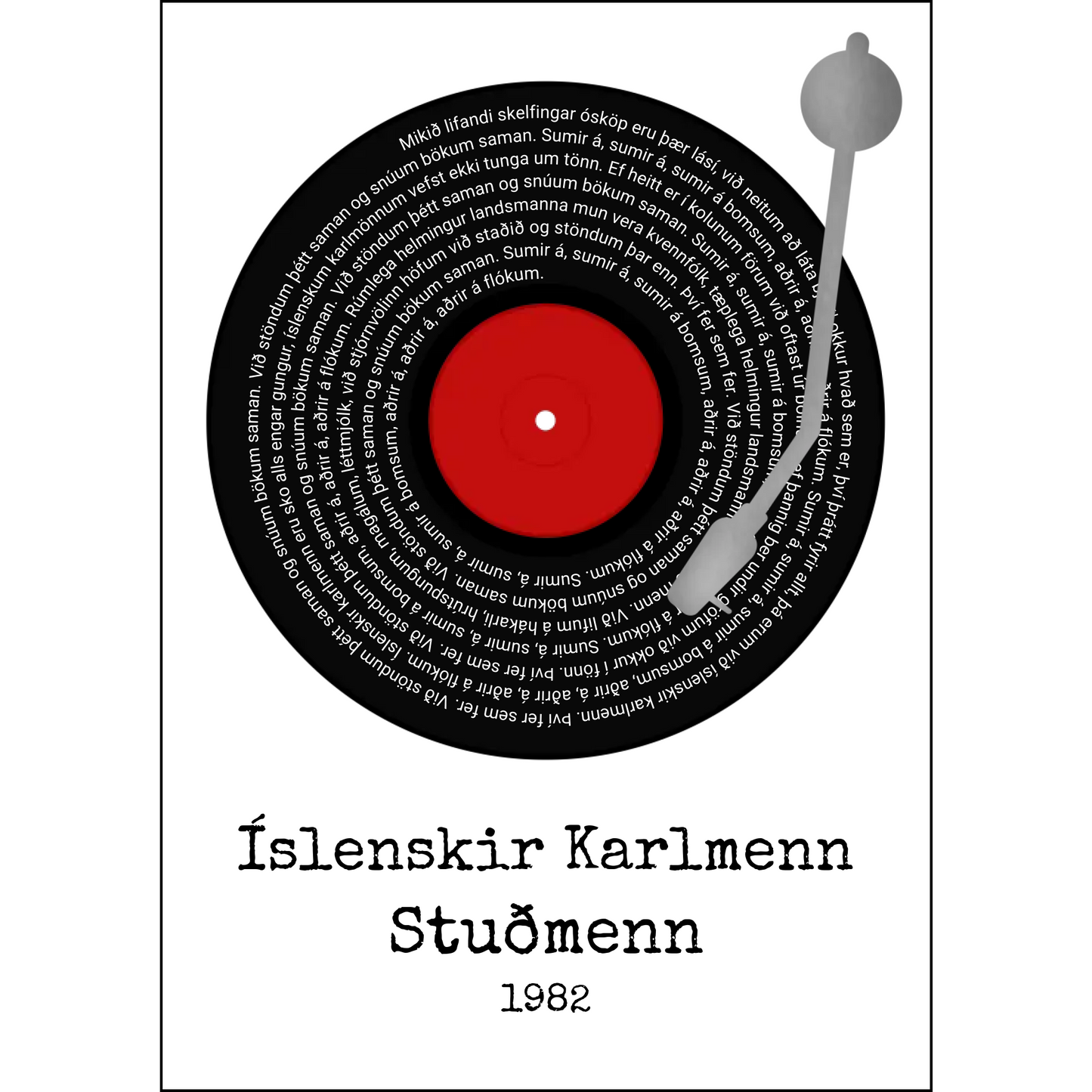 Veggmynd -  Breytileg hönnun - Vínylplata