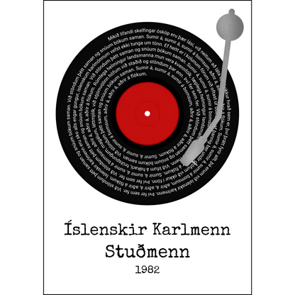 Veggmynd -  Breytileg hönnun - Vínylplata