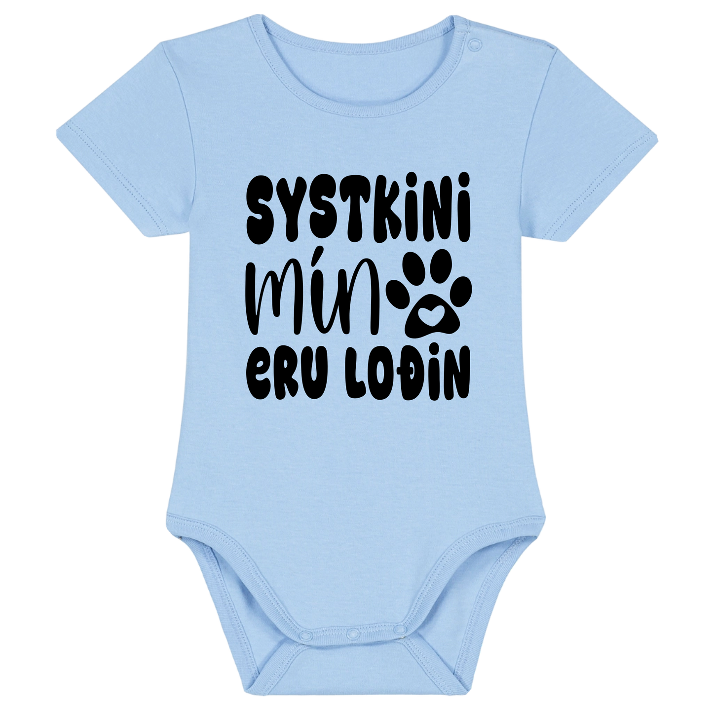 Baby bodysuit - Our design - Systkini mín eru loðin