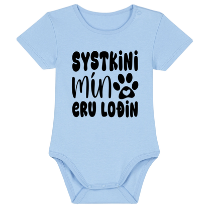 Baby bodysuit - Our design - Systkini mín eru loðin