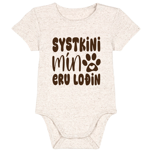 Baby bodysuit - Our design - Systkini mín eru loðin