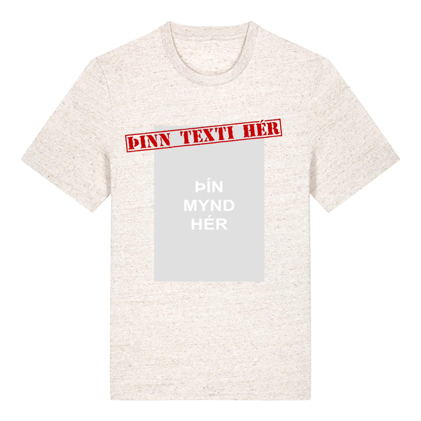 Mynd með stimpil texta