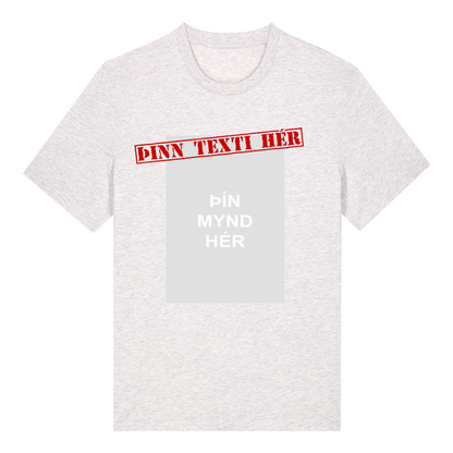 Mynd með stimpil texta