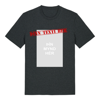 Mynd með stimpil texta