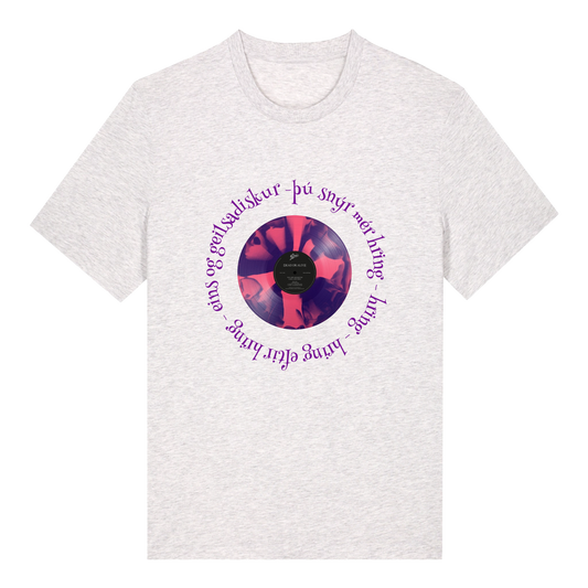 Mynd í formi með hringlaga texta