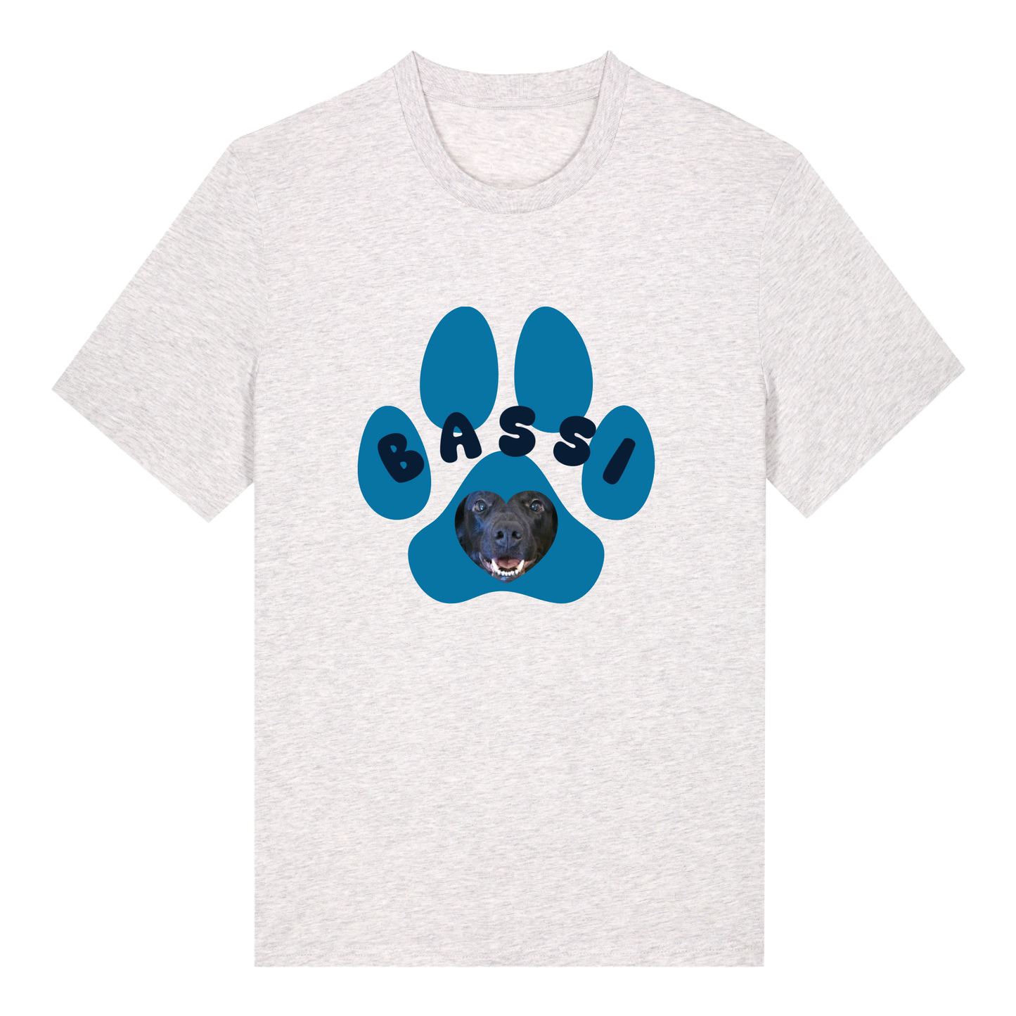 Loppa með mynd og nafni