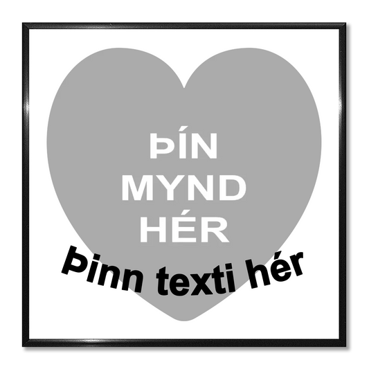 Þín mynd í hjarta formi