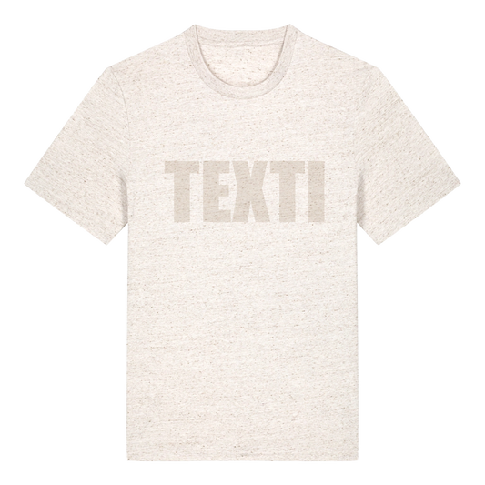 Transparent text on a T-shirt
