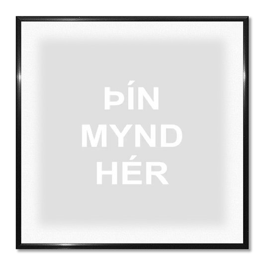 Hvít uppsetning með/án texta