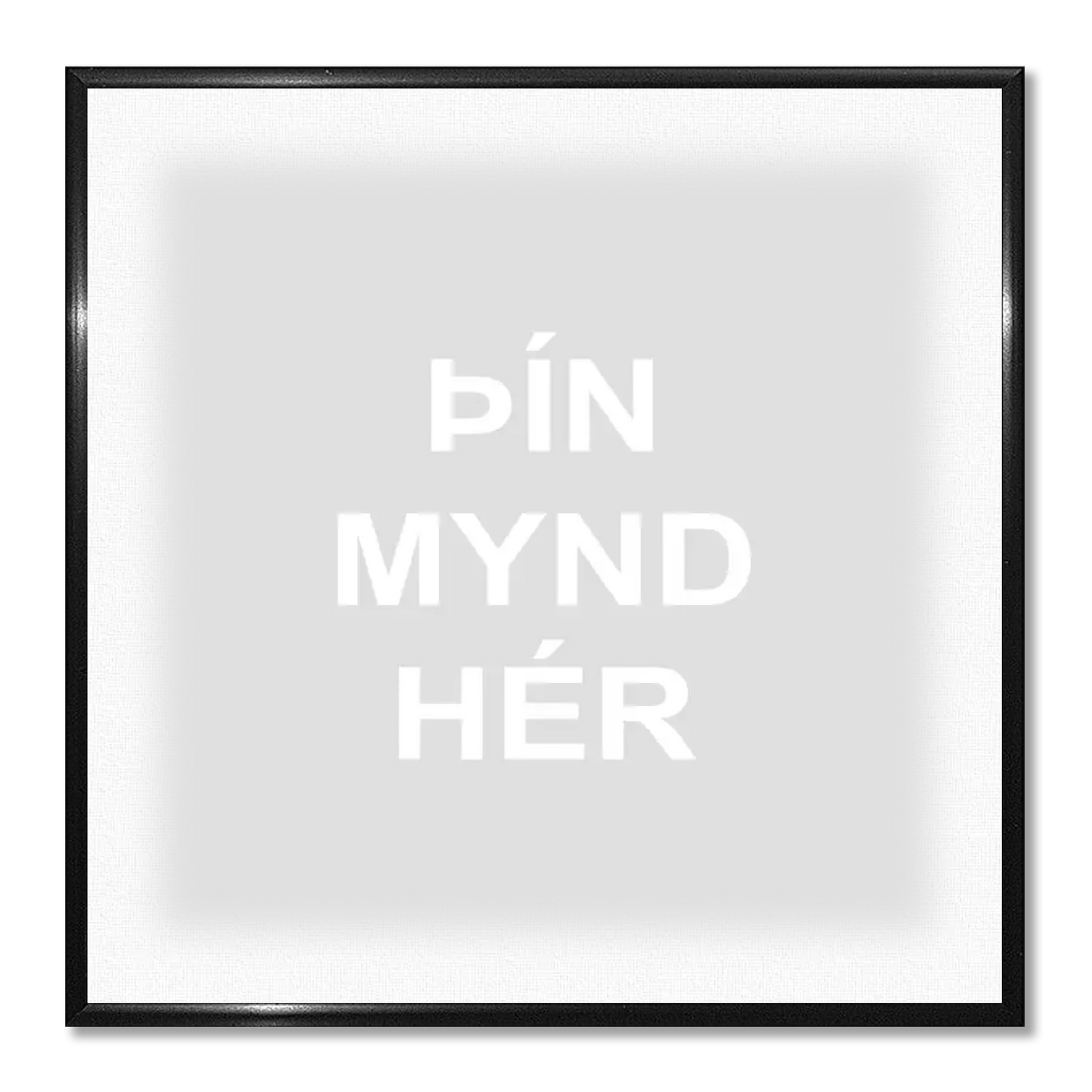 Hvít uppsetning með/án texta