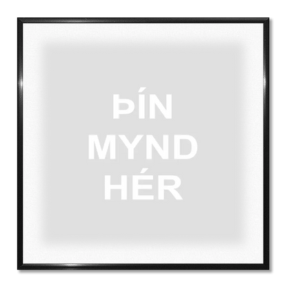 Hvít uppsetning með/án texta