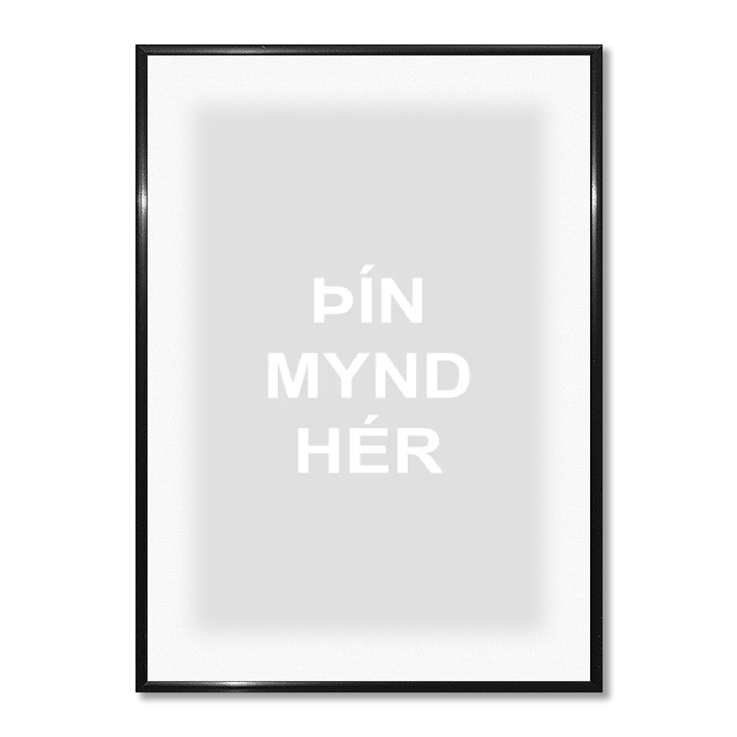 Hvít uppsetning með/án texta