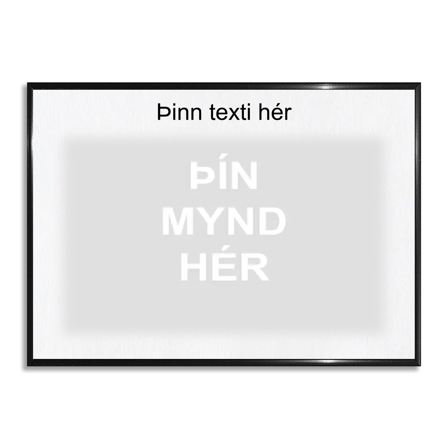 Hvít uppsetning með/án texta