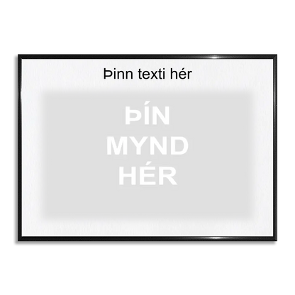 Hvít uppsetning með/án texta