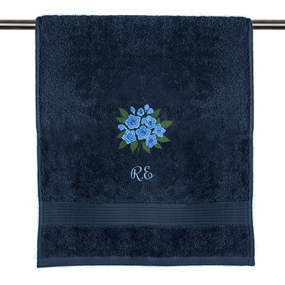 Your name with flower decor on towel