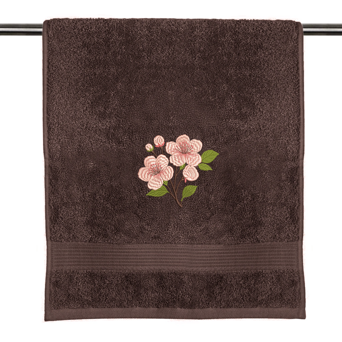 Your name with flower decor on towel