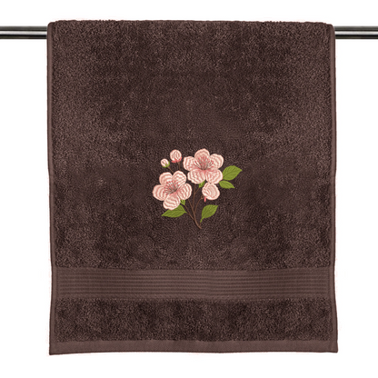 Your name with flower decor on towel