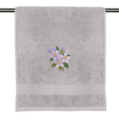 Your name with flower decor on towel