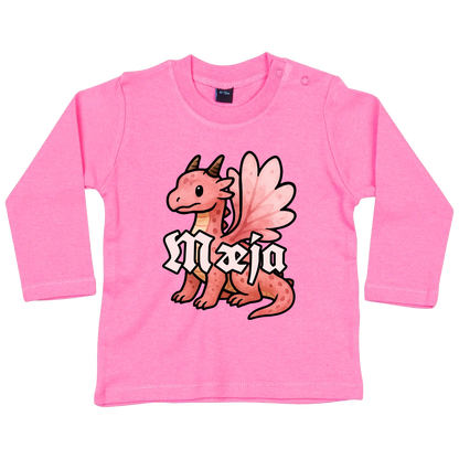 Design on a long sleeve baby shirt