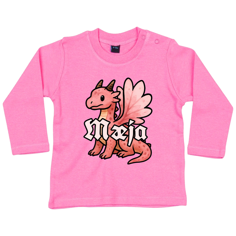 Design on a long sleeve baby shirt