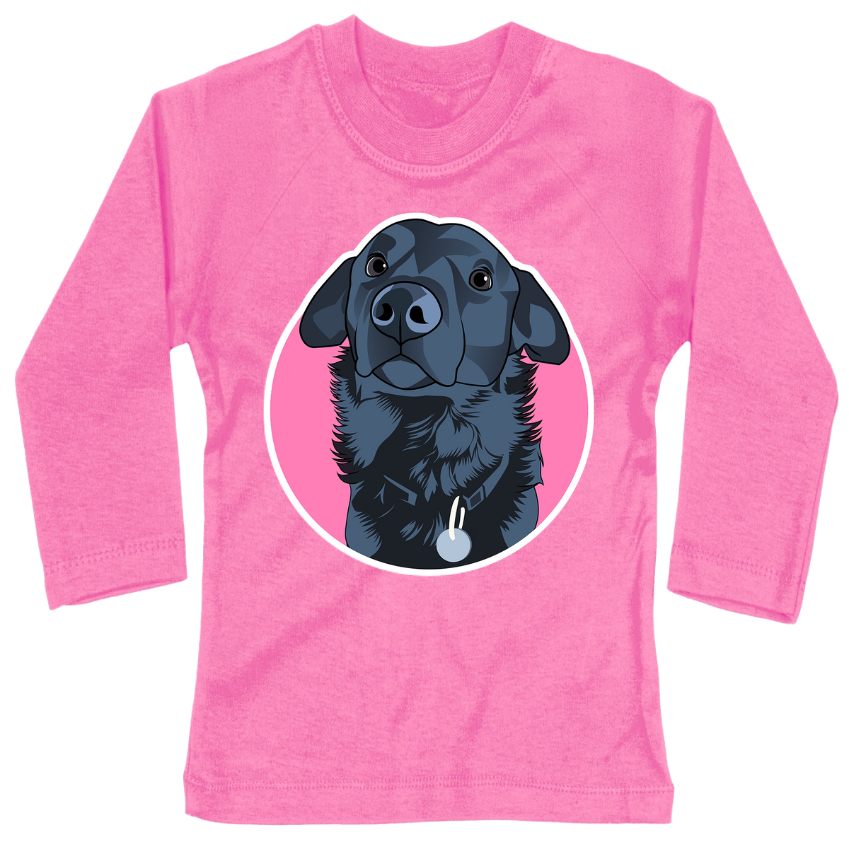 Design on a long sleeve children shirt