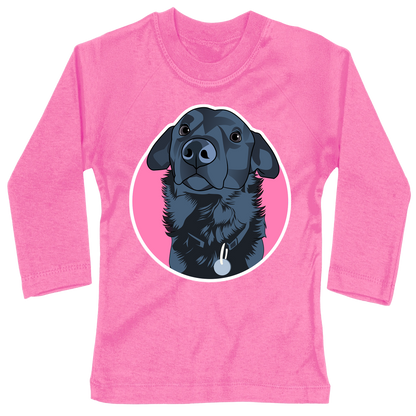 Design on a long sleeve children shirt