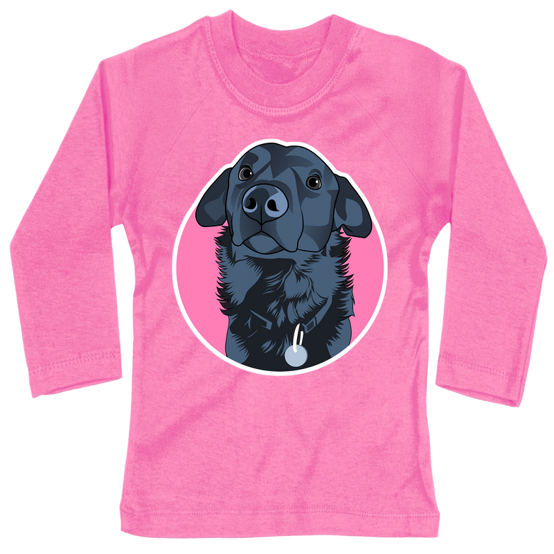 Design on a long sleeve children shirt