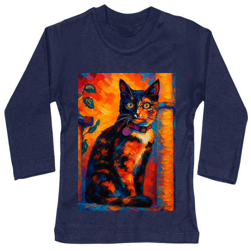 Design on a long sleeve children shirt