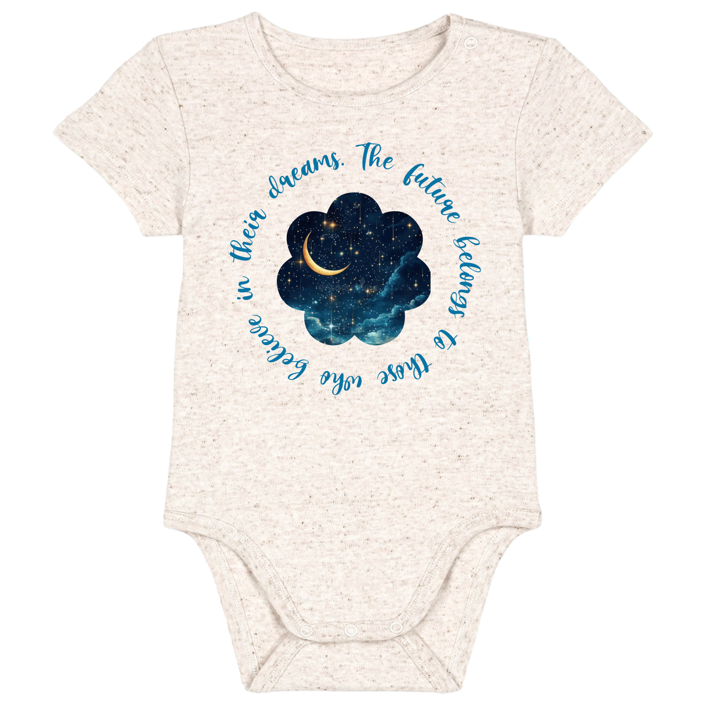 Baby bodysuit - Changeable design - Image in a shape with circular text
