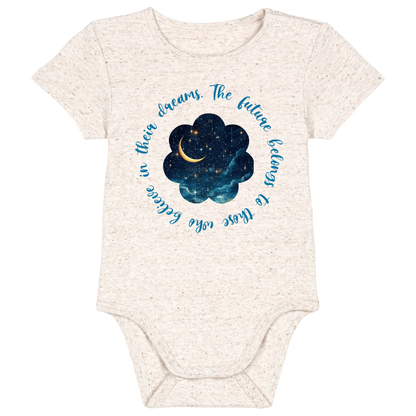 Baby bodysuit - Changeable design - Image in a shape with circular text