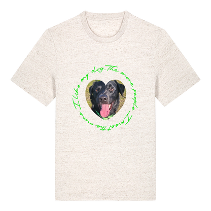 T-shirt - Changeable design - Image in a shape with circular text