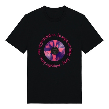 T-shirt - Changeable design - Image in a shape with circular text