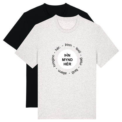 T-shirt - Your design - Image in a shape with circular text