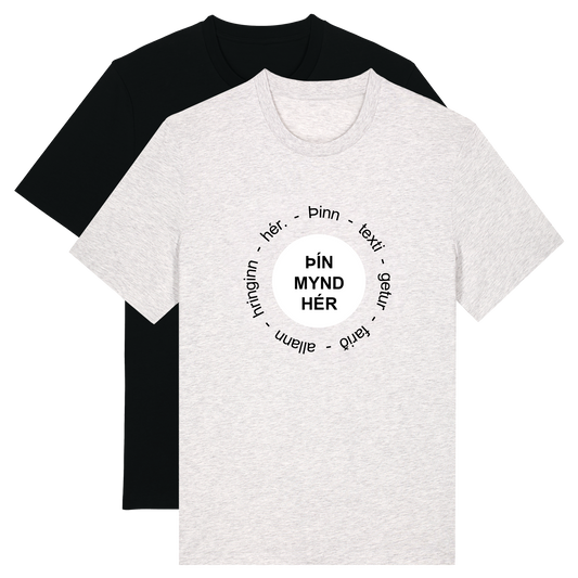 T-shirt - Your design - Image in a shape with circular text