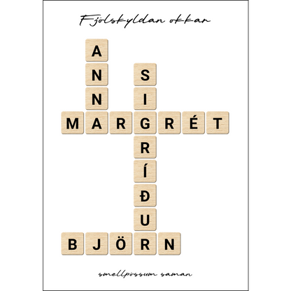 Wall art - Variable design - Scrabble