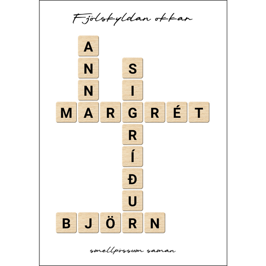 Wall art - Variable design - Scrabble