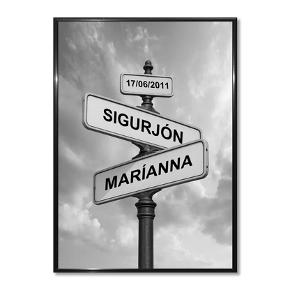 Veggmynd -  Breytileg hönnun - Vegamót