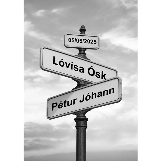 Veggmynd -  Breytileg hönnun - Vegamót