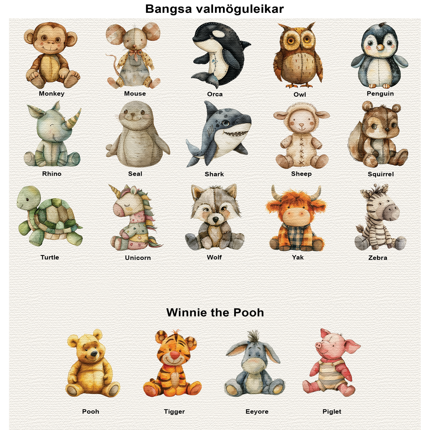 Wall art - Variable Design - Vintage Teddy Bears